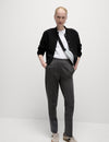 Jersey Twill Straight Leg Trousers