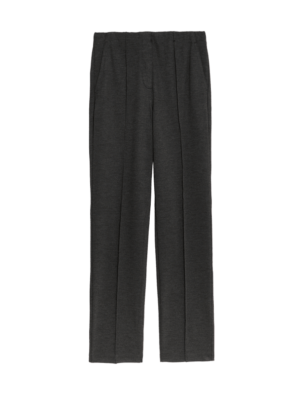 Jersey Twill Straight Leg Trousers