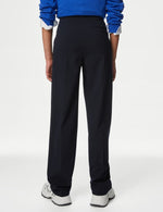 Woven Straight Leg Trousers with Stretch