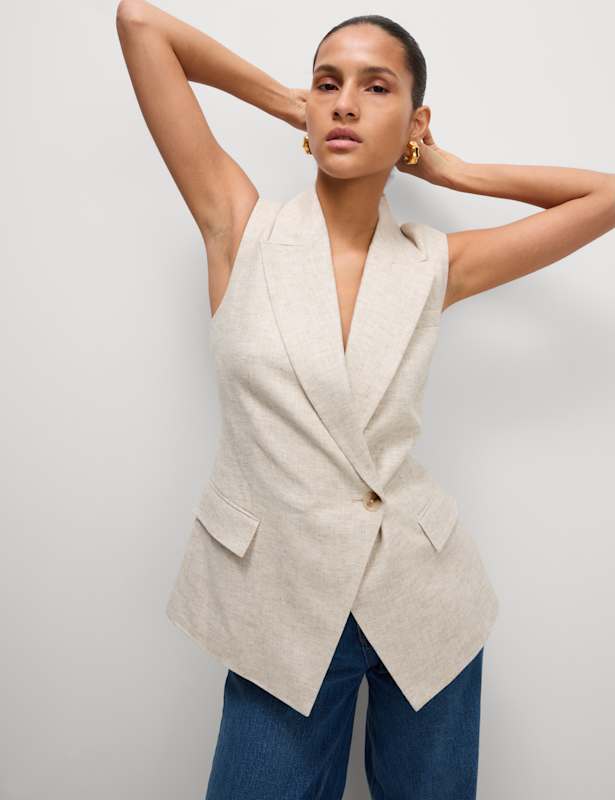 Linen Blend Waistcoat