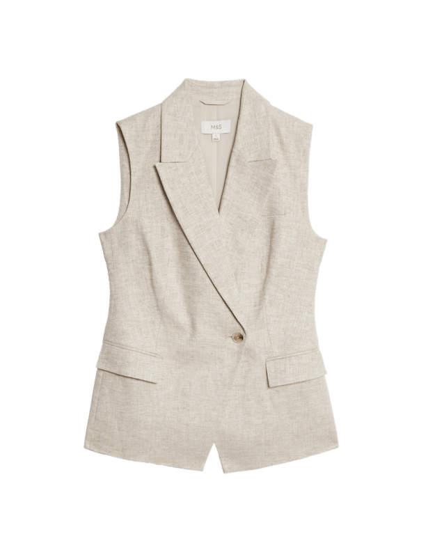 Linen Blend Waistcoat