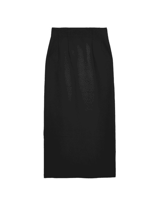 Jersey Split Back Maxi Pencil Skirt