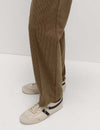 Jersey Twill Checked Straight Leg Trousers