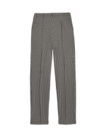 Twill Checked Straight Leg Trousers