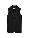 Wool Blend Longline Waistcoat