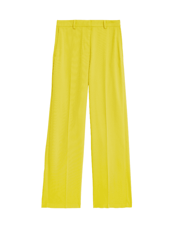 Crepe Tailored Straight Leg Trousers