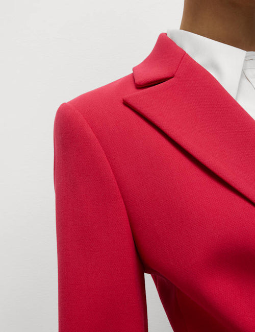 Crepe Tailored Double Breasted Blazer