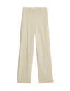 Cotton Blend Wide Leg Chinos