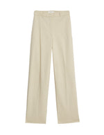 Cotton Blend Wide Leg Chinos