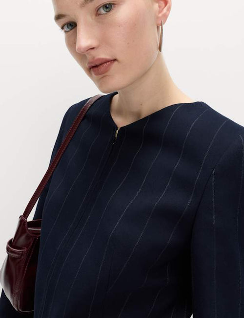 Striped Zip Through Jacket