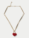 Red Heart Pendant Chain