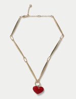 Red Heart Pendant Chain