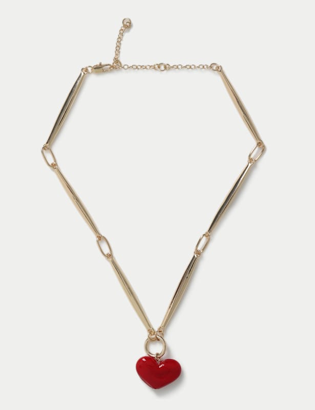 Red Heart Pendant Chain