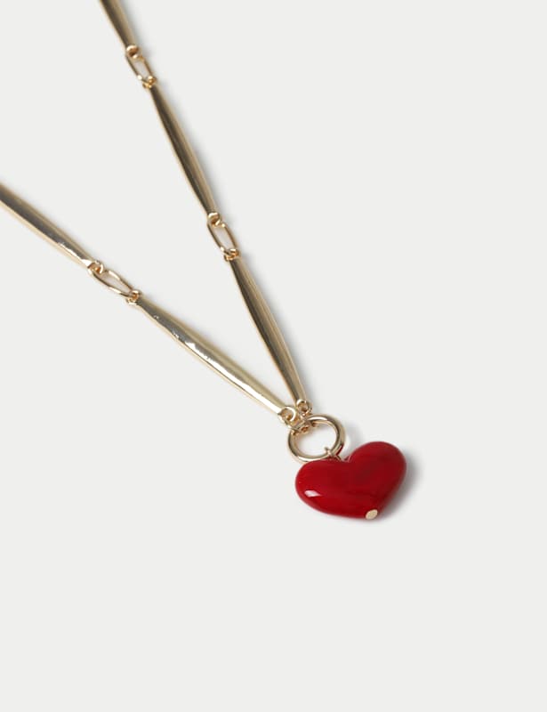 Red Heart Pendant Chain