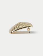 Oversized Hammered Rectangular Earrings