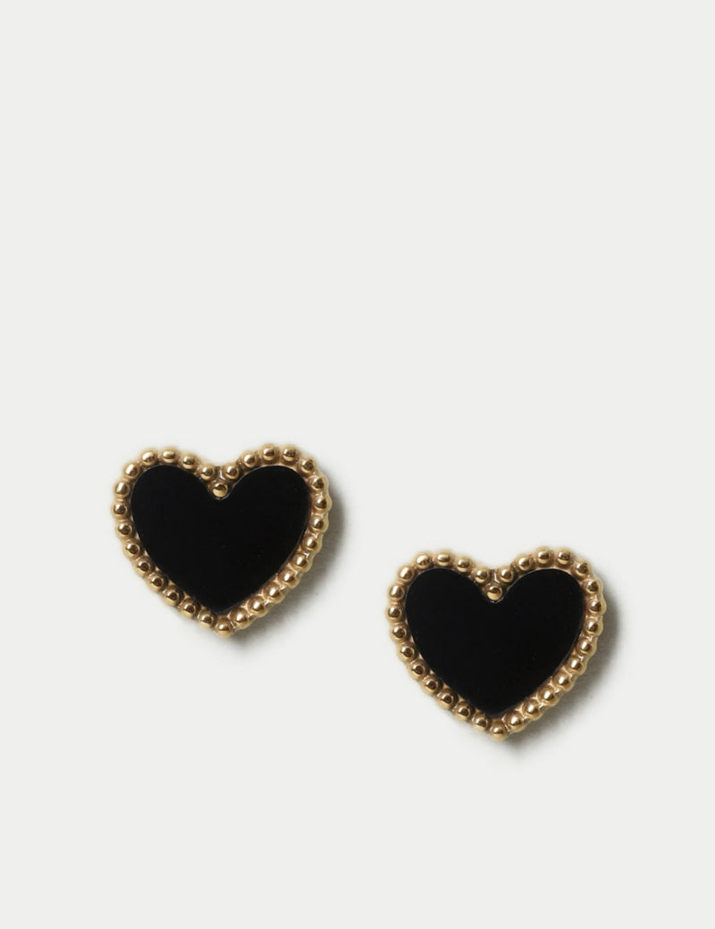 Autograph Mini Heart Stud Earrings