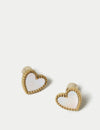 Autograph Mini Heart Stud Earrings