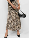 Animal Print Maxi Slip Skirt