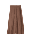 Linen Blend Button Front Midaxi Column Skirt