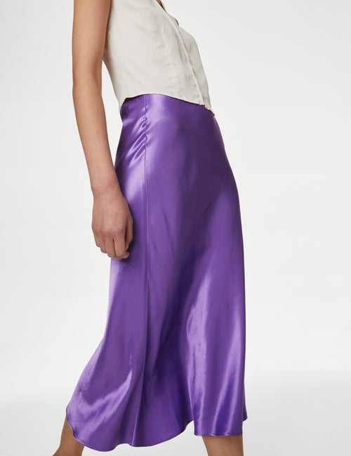 Satin Midaxi Slip Skirt