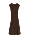 Round Neck Ruched Midaxi Column Dress