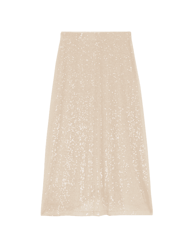 Sequin Midaxi Slip Skirt