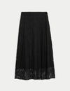 Lace Maxi Skirt with Cotton