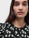 Floral V-Neck Tie Detail Midaxi Tea Dress