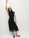 Jersey Pleated Midaxi Dress