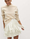 Fringe Detail Mini Skirt