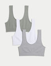3pk Seamless Non Wired Crop Tops