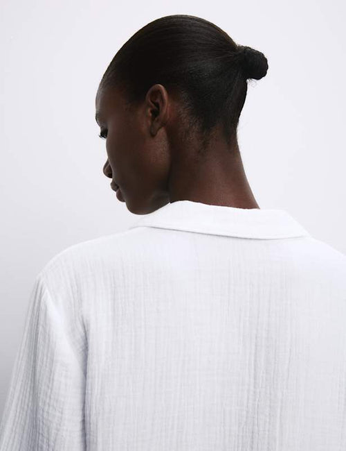 Pure Cotton Textured Muslin Nightshirt