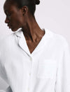 Pure Cotton Textured Muslin Nightshirt