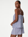 Pure Cotton Striped Shortie Set