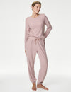 Cosy Waffle Cuffed Hem Lounge Joggers