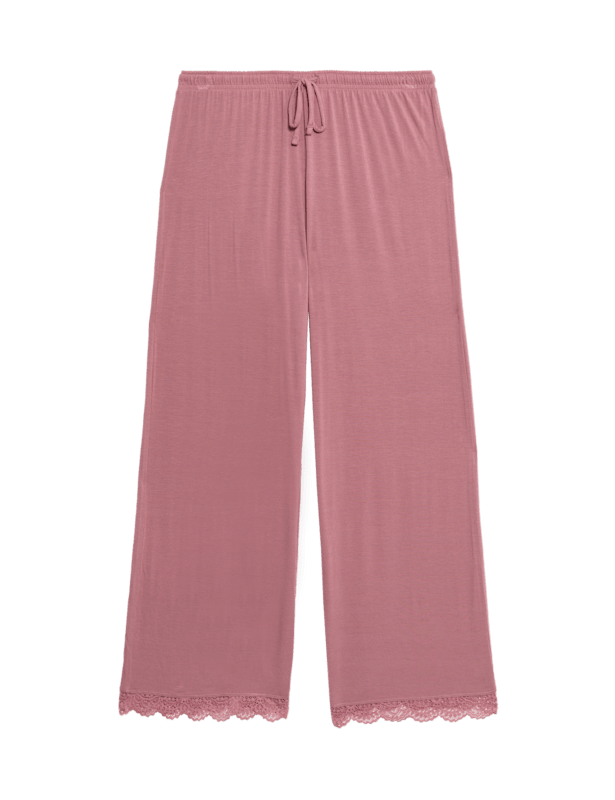 Body Soft™ Lace Trim Wide Leg Pyjama Bottoms