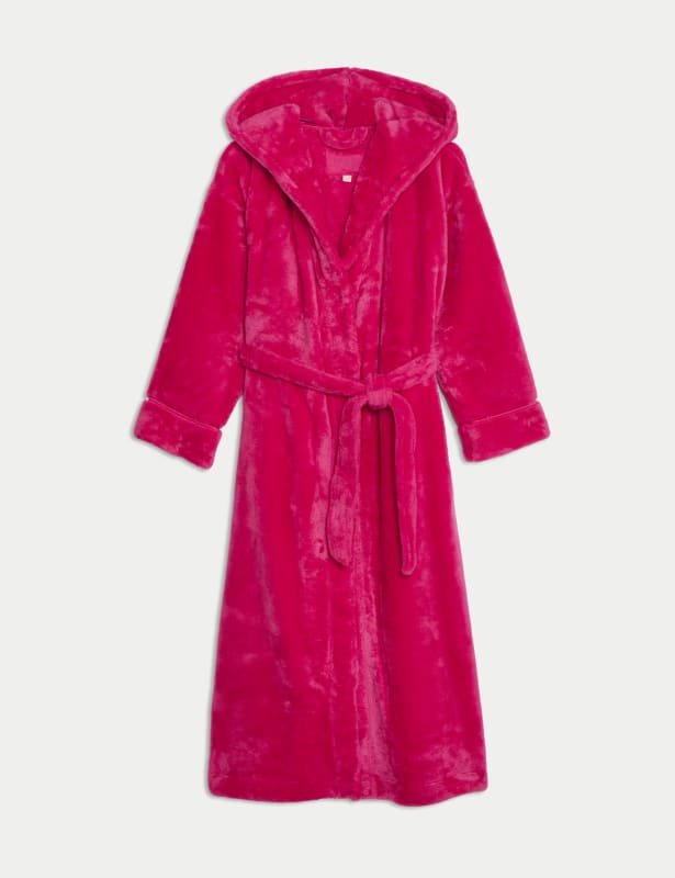 Fleece Hooded Dressing Gown