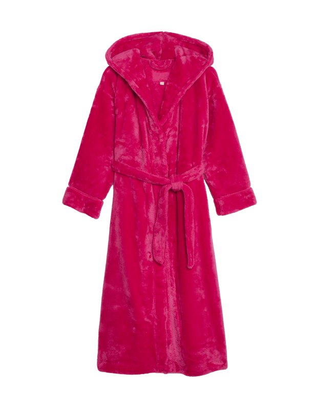 Fleece Hooded Dressing Gown