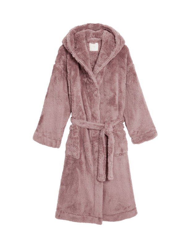 Fleece Hooded Dressing Gown