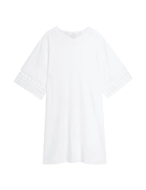 Pure Cotton Broderie Trim Nightdress