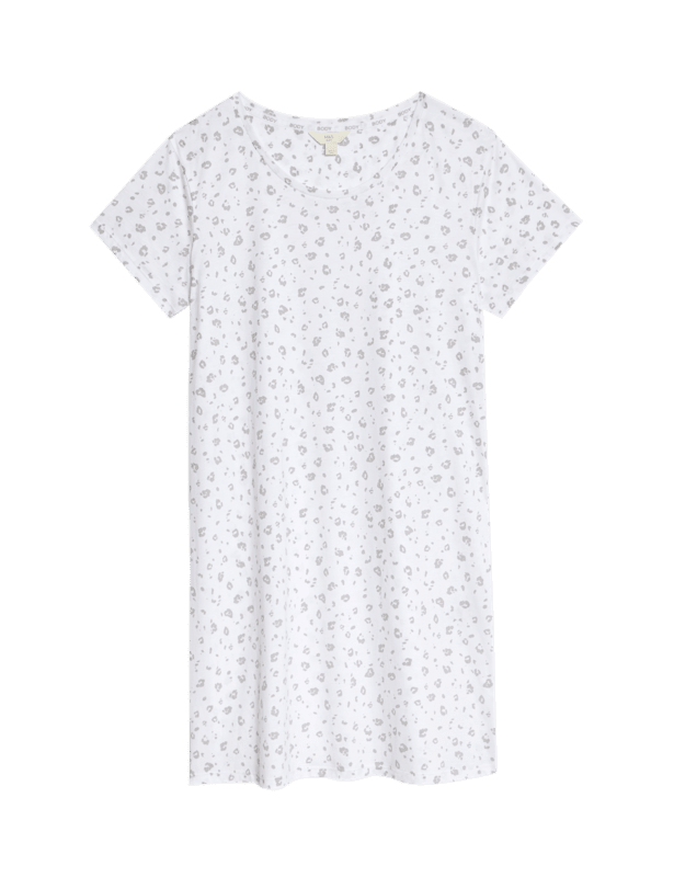 Cotton Modal Animal Print Short Nightdress