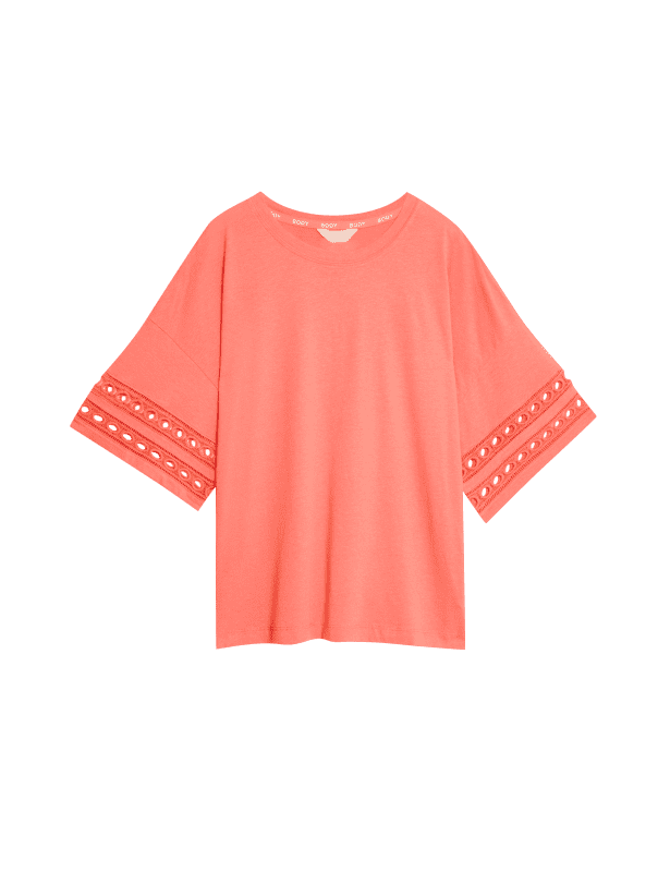 Cotton Modal Embroidered Pyjama Top