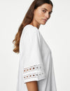 Cotton Modal Embroidered Pyjama Top