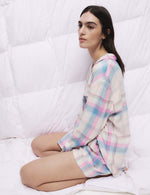 Cotton Blend Checked Pyjama Top