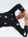Star Print Crew Neck Long Sleeve Pyjama Top