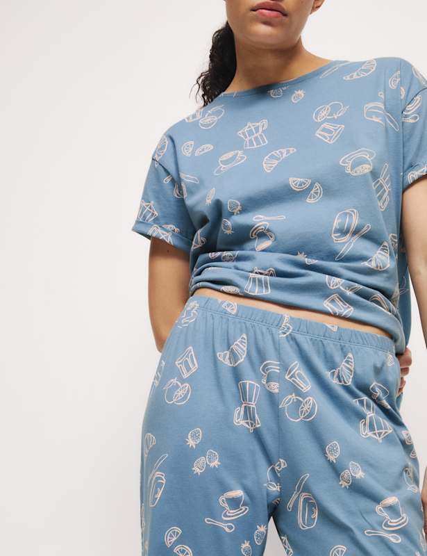 Pure Cotton Printed Pyjama Set