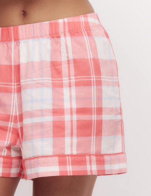 Pure Cotton Checked Shortie Set