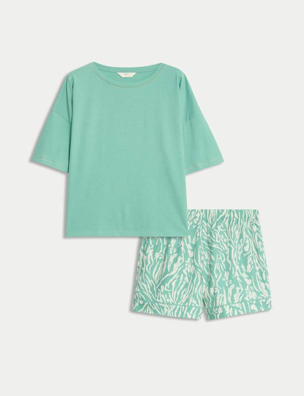 Cotton Rich Printed Shortie Set