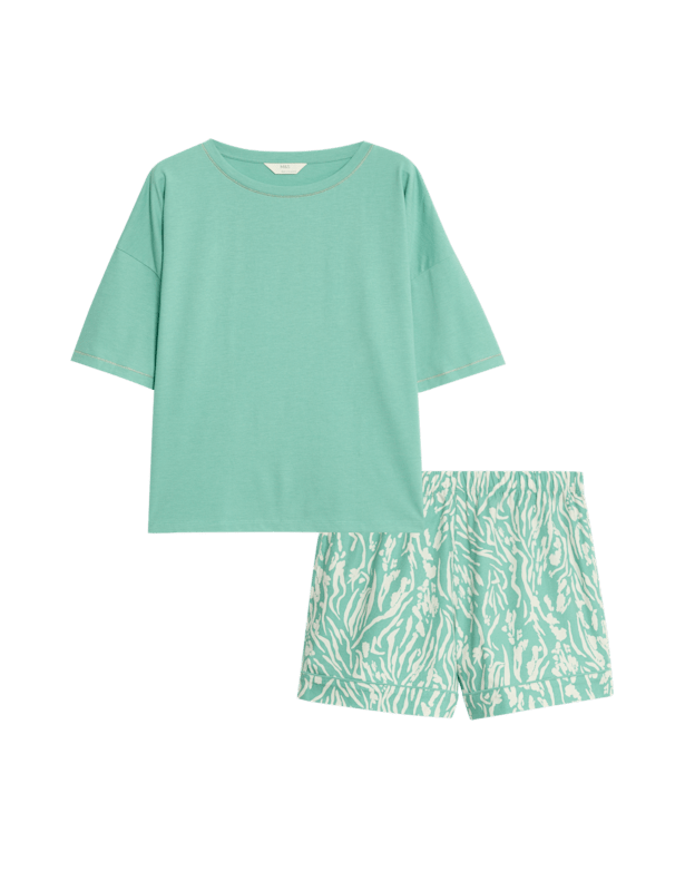 Cotton Rich Printed Shortie Set