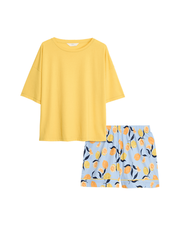 Cotton Rich Printed Shortie Set